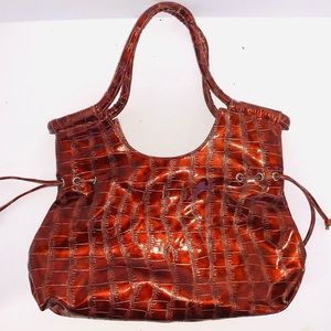 Faux Crocodile Shoulder Bag